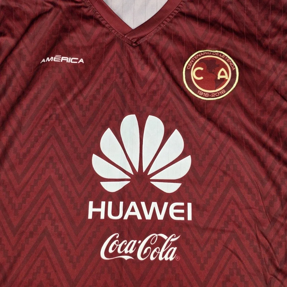 Club America Centenario Football Soccer Jersey‎ Adult Medium Red #18 Corona 2026